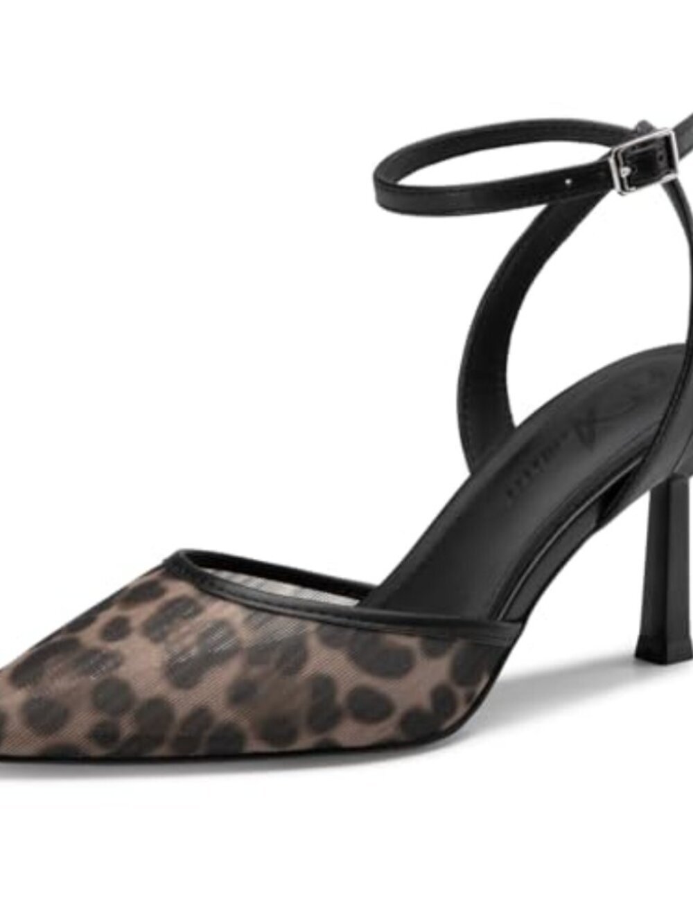 🆕 Womens Closed Pointed Toe 3 Inch High Heels Ankle Strap Stiletto - Leopard